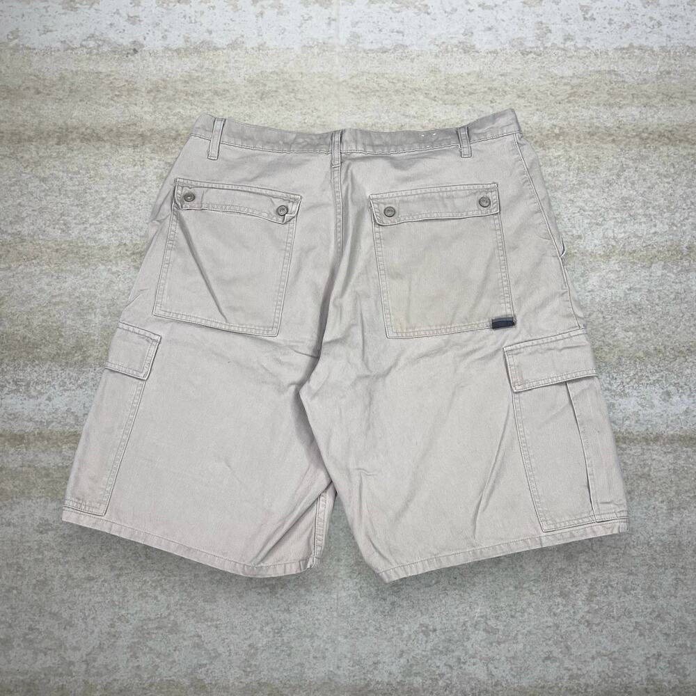 Vintage 90s Silver Tab Levis Cargo Shorts 36x11 Tan Paper Tag